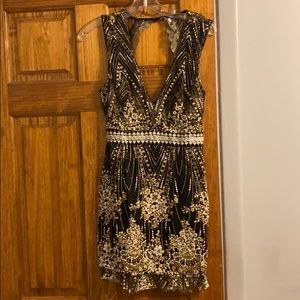 Sparkling black party dress